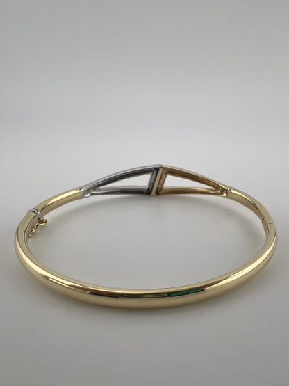 Women’s 9ct Gold Bangle  - 7.5 Inch - Ladies Gold Bracelet - Full Hallmark & Box