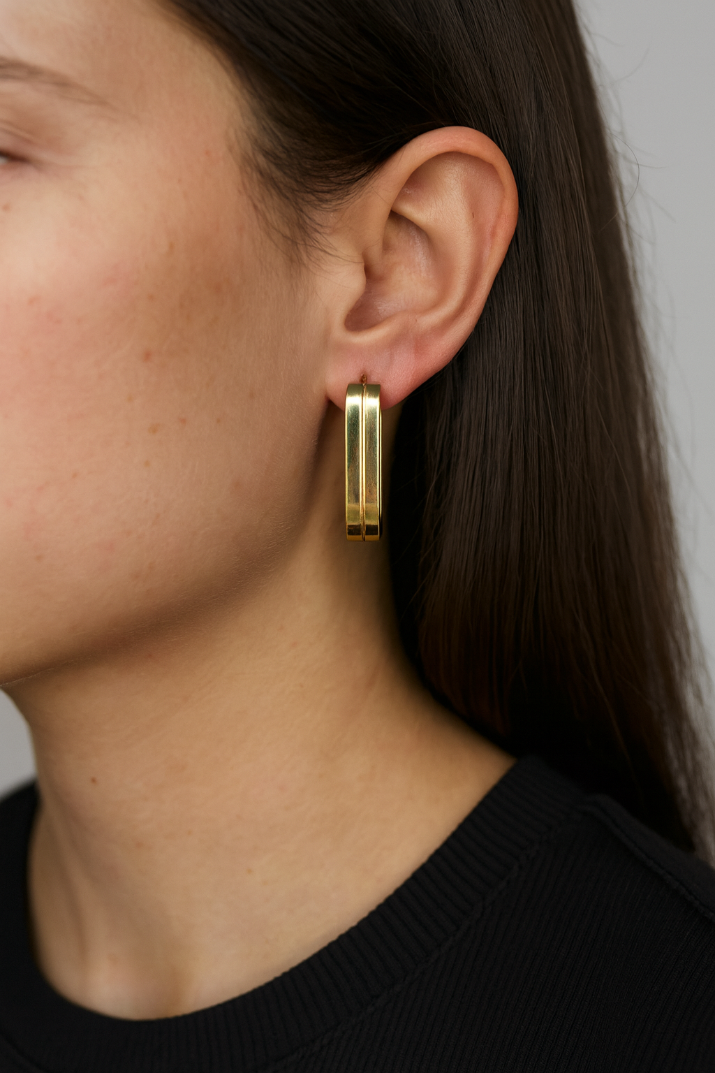 Ladies 9ct Gold Earrings New - Ladies 9ct Yellow Gold Drop Earrings - 28mm Drops