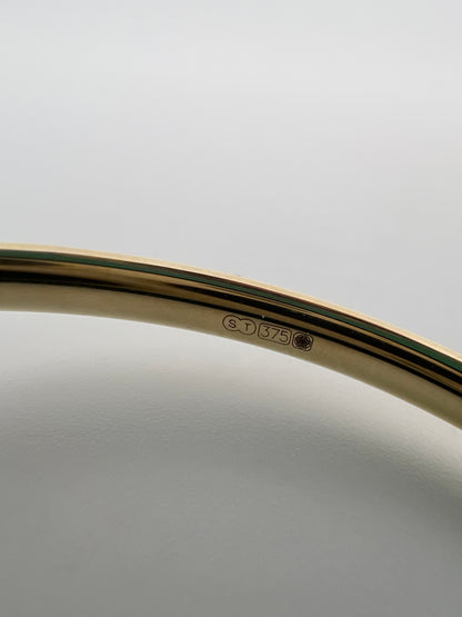 Women’s 9ct Gold Bangle  - 7.5 Inch - Ladies Gold Bracelet - Full Hallmark & Box