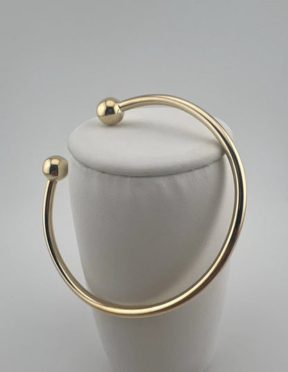 Women’s 9ct Yellow Gold Torque Bangle - Wrist Size 6.5 - 7.5 Inches - Hallmarked