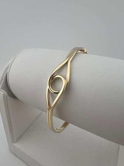 Women’s 9ct Yellow Gold  Ladies Bangle  - 7.5 Inch - Full Hallmark & Box