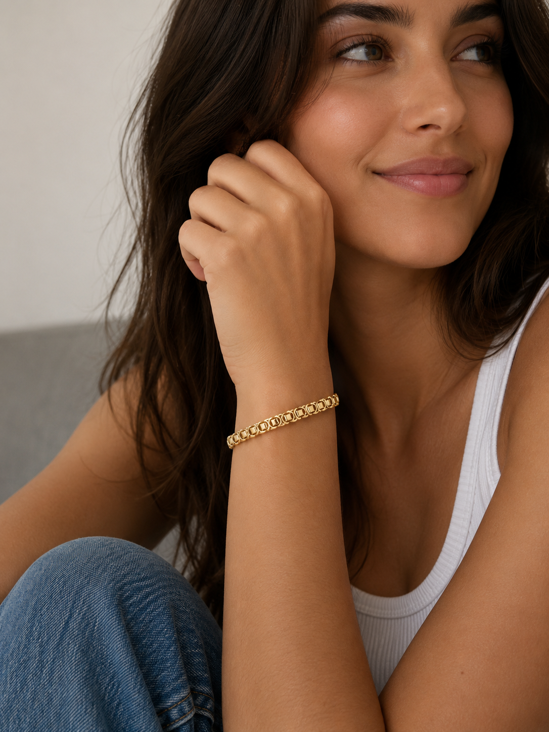 Solid 9ct Yellow Gold 7.5 INCH  - 5mm Byzantine Bracelet - Fully Hallmarked