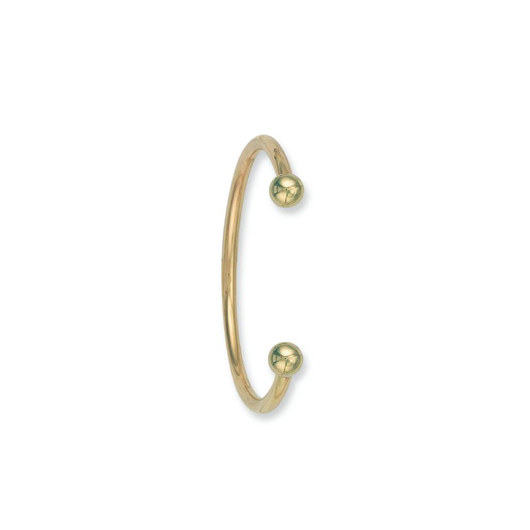 Solid 9ct Yellow Gold Men's 4mm Torque Bangle