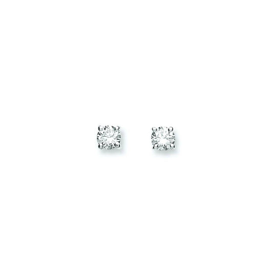 18ct White Gold 0.50ct Claw Set Diamond Stud Earrings