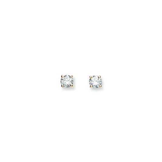 18ct Yellow Gold 0.50ct Claw Set Diamond Stud Earrings