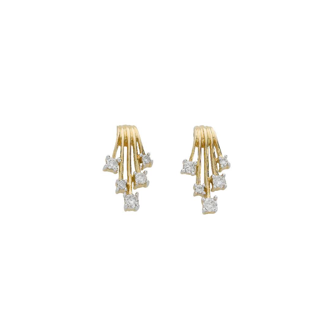 9ct Yellow Gold 0.25ct Diamond Studs Earrings