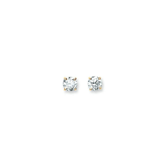 18ct Yellow Gold 1.00ct Claw Set Diamond Stud Earrings