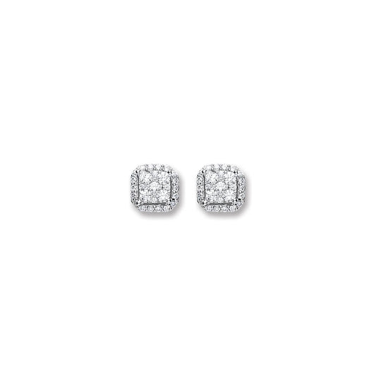 18ct White Gold 0.22ct Diamond Stud Earrings