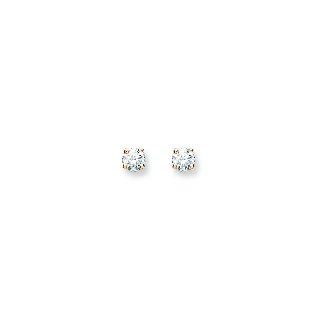 18ct Yellow Gold 0.25ct Claw Set Diamond Stud Earrings