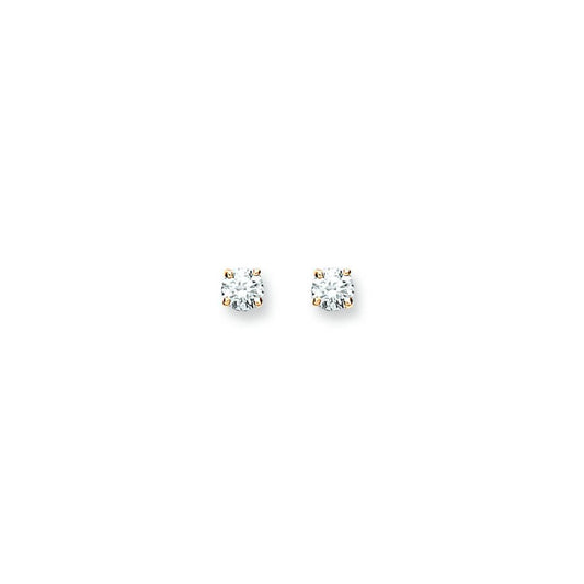 18ct Yellow Gold 0.25ct Claw Set Diamond Stud Earrings