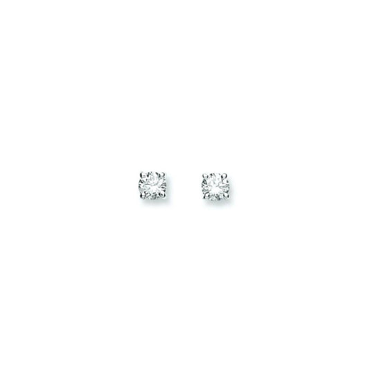 18ct White Gold 0.40ct Claw Set Diamond Stud Earrings