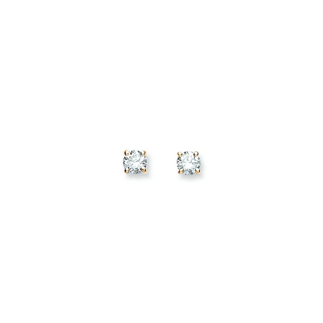 18ct Yellow Gold 0.40ct Claw Set Diamond Stud Earrings