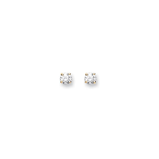 9ct Yellow Gold 0.15ct Claw Set Diamond Stud Earrings