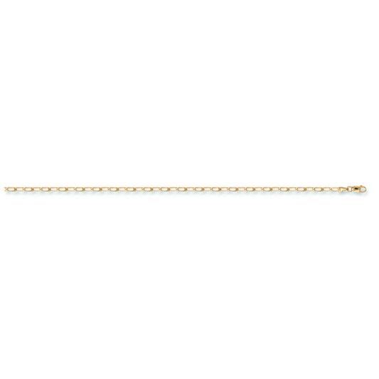 Solid 9ct Yellow Gold Rada Link Anklet - 2.6mm Wide