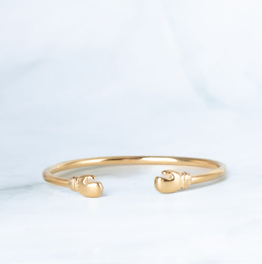 Solid 9ct Yellow Gold Baby / Kids Boxing Glove Bangle
