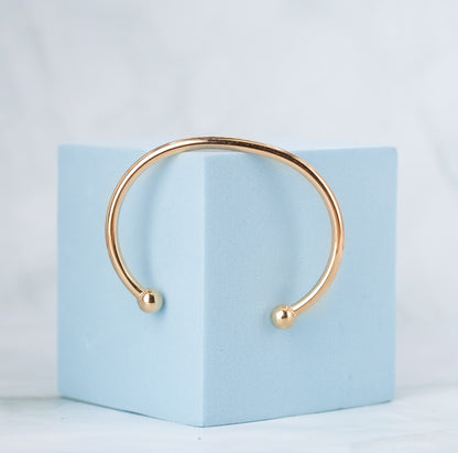 Solid 9ct Yellow Gold Baby Torque Bangle