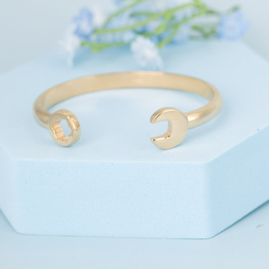 Solid 9ct Yellow Gold Baby / Kids Spanner Bangle