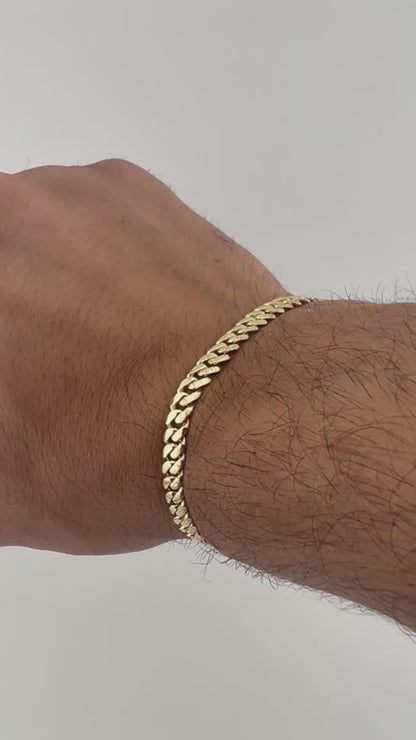 9ct Solid Gold Cuban Bracelet 8 INCH - 6mm Cuban Curb  - FULL HALLMARK & BOXED