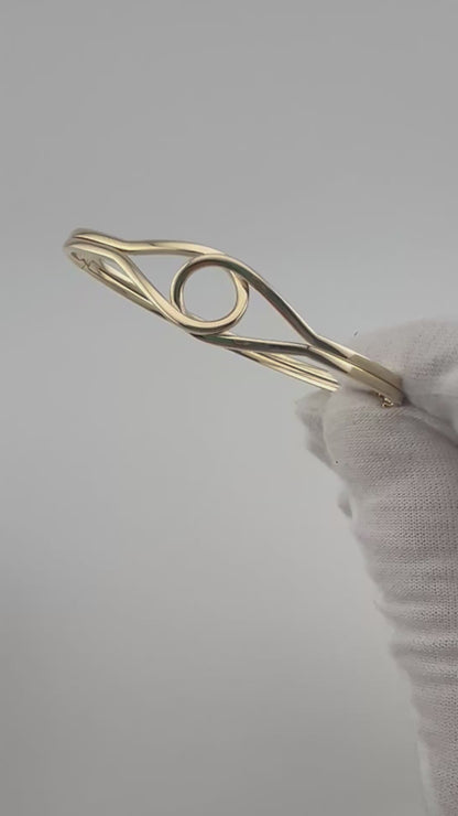 Women’s 9ct Yellow Gold  Ladies Bangle  - 7.5 Inch - Full Hallmark & Box